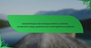 Caractéristiques des boutiques hôtels à Lisbonne : architecture unique, gastronomie et atmosphère accueillante