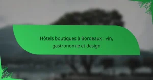 Hôtels boutiques à Bordeaux : vin, gastronomie et design